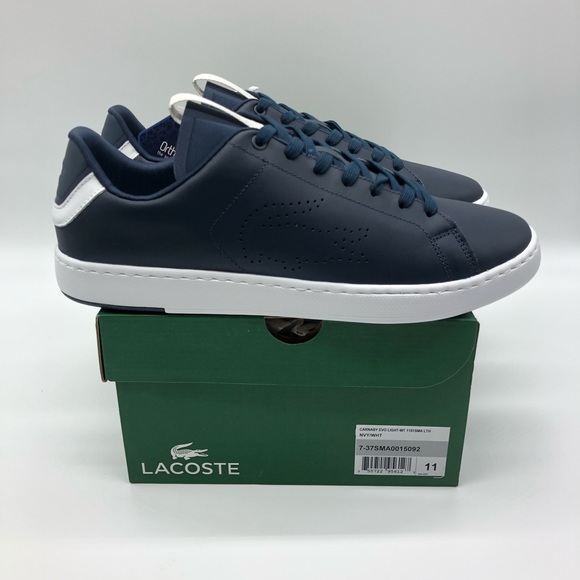 Lacoste Shoes | Lacoste Carnaby Evo Light-WT Shoes Navywhite | Color: Blue | Size: 11 | Huskies009's Closet